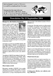 Newsletter International Council of Women [2004], 33 (September)