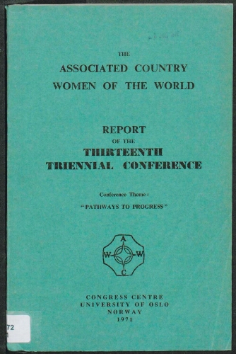 Proceedings of the thirteenth triennial conference, Oslo, Norway 1971