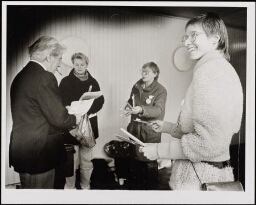 FNV-vrouwen in actie bij FNV congres Sociale Zekerheid 1983