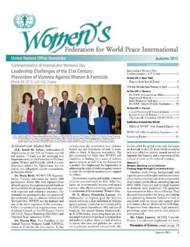 Women's Federation for World Peace International [2013], Autumn