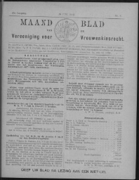 Maandblad van de Vereeniging voor Vrouwenkiesrecht  1912, jrg 16, no 8 [1912], 8