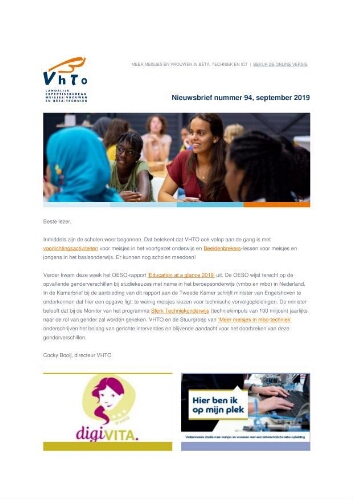 Nieuwsbrief over meisjes/vrouwen en bèta/techniek/ICT [2019], 94 (sep)