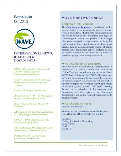 WAVE newsletter [2012], 64 (June)