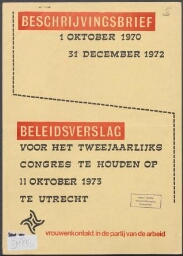 Beschrijvingsbrief 1 oktober 1970 - 31 december 1972