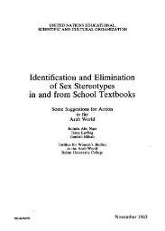 Identification and elimination of sex stereotypes in and from school textbooks