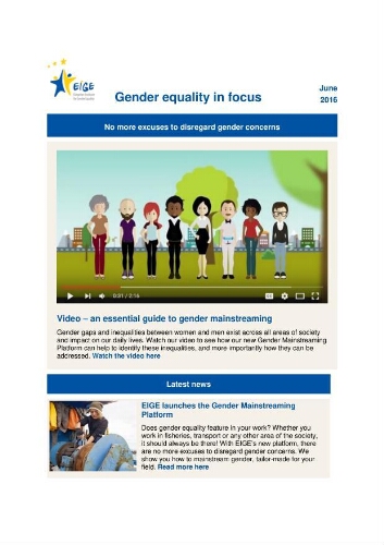 Gender equality in focus [2016], 21