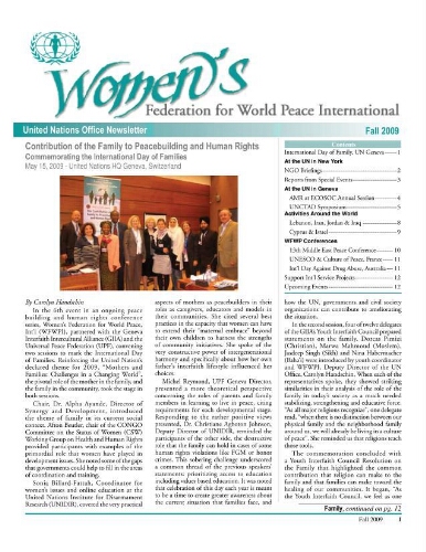 Women's Federation for World Peace International [2009], Fall