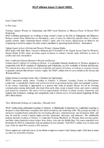 WLP E-news [2003], 3 (April)