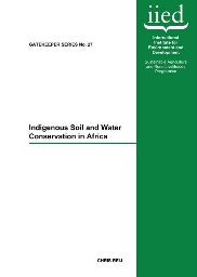 Indigenous soil and water conservation in Africa