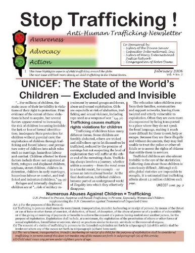 Stop trafficking! Anti-human trafficking newsletter [2006], 2 (Feb)