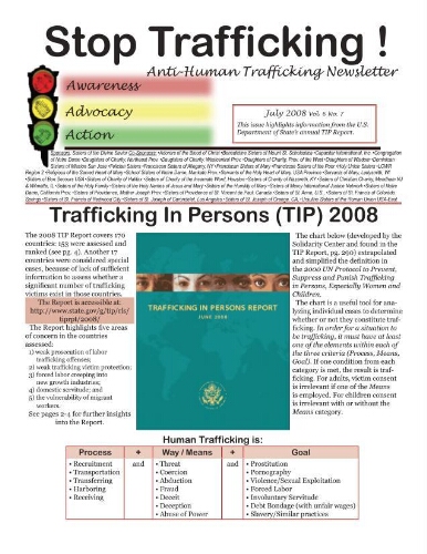Stop trafficking! Anti-human trafficking newsletter [2008], 7 (July)
