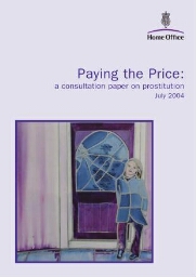 Paying the price: a consultation paper on prostitution