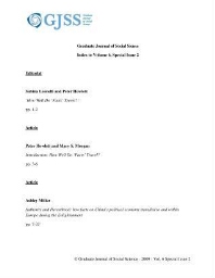 Graduate journal of social science [2009], 2 (Jun)