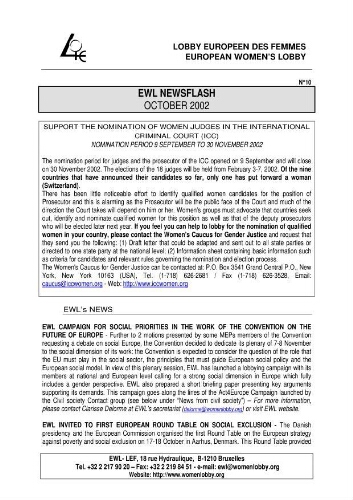 EWL newsflash [2002], 10 (Oct)