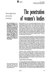 The penetration of women's bodies