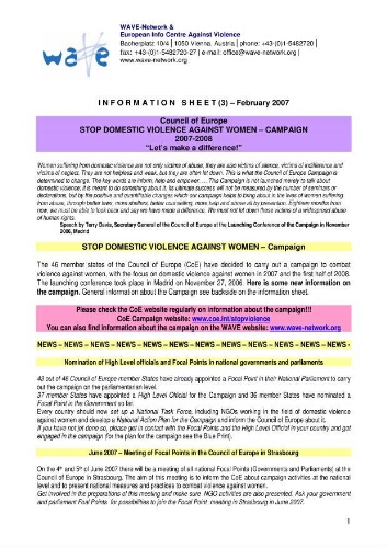 WAVE information sheet [2007], 3 (Feb)