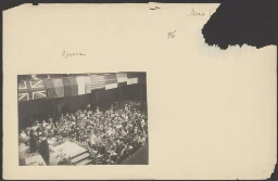Overzicht van zaal met deelnemers aan het Internationale congres van de International Woman Suffrage Alliance (IWSA) de Wereldbond voor Vrouwenkiesrecht 1920