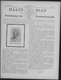 Maandblad van de Vereeniging voor Vrouwenkiesrecht  1911, jrg 15, no 11 [1911], 11