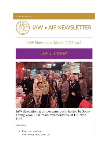 IAW newsletter [2023], 1 (March)
