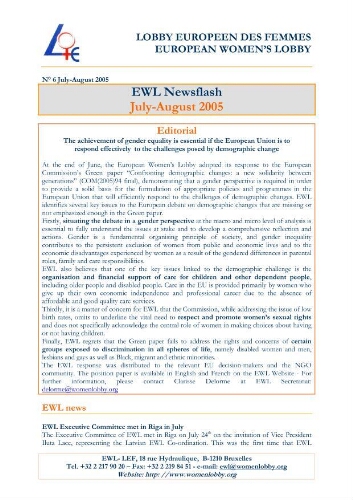 EWL newsflash [2005], 6 (July-Aug)