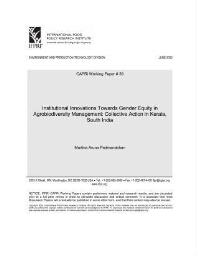 Institutional innovations towards gender equity in agrobiodiversity management