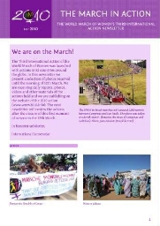 Newsletter World March of Women [2010], 3 (March)