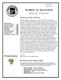 Women In Business newsletter [2006], 1 (February)