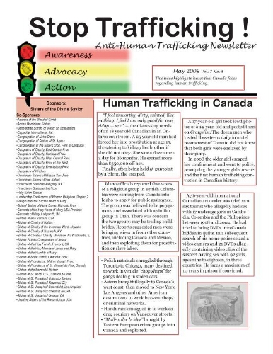 Stop trafficking! Anti-human trafficking newsletter [2009], 5 (May)