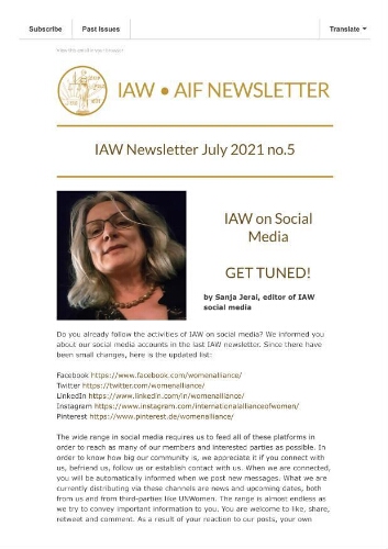 IAW newsletter [2021], 5 (July)