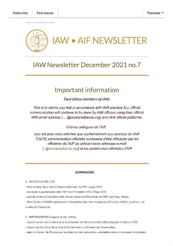 IAW newsletter [2021], 7 (December)