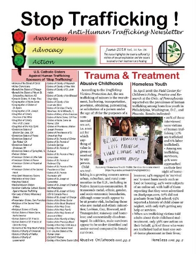 Stop trafficking! Anti-human trafficking newsletter [2018], 6 (June)