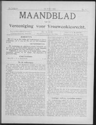 Maandblad van de Vereeniging voor Vrouwenkiesrecht  1901, jrg 5, no 6 [1901], 6
