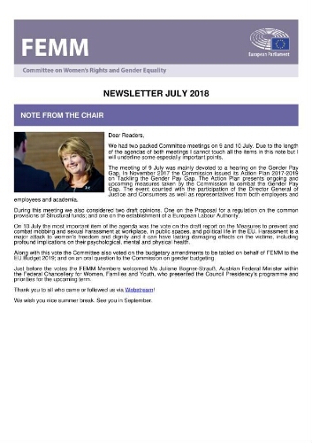 FEMM newsletter [2018], July