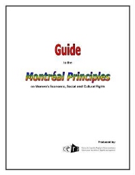 Guide to the Montreal principles on women’s economic, social and cultural rights