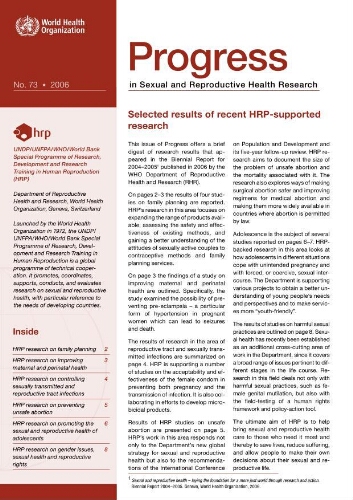 Progress in reproductive health research [2007], 73