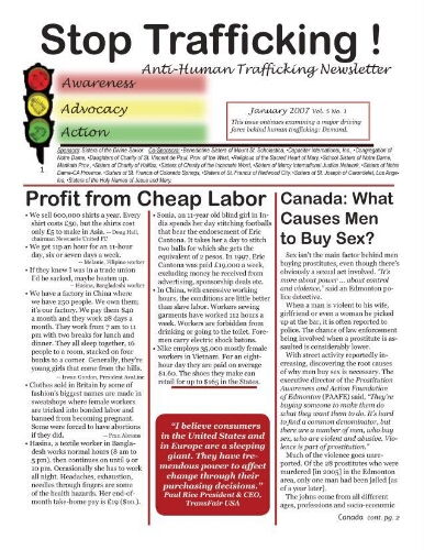 Stop trafficking! Anti-human trafficking newsletter [2007], 1 (Jan)