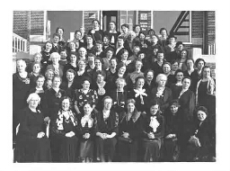 Groepsportret van de leden genomen tijdens de 4e Algemene jaarvergadering? 1937