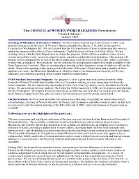 The Council of Women World Leaders newsletter [2003], 7 (Jan)