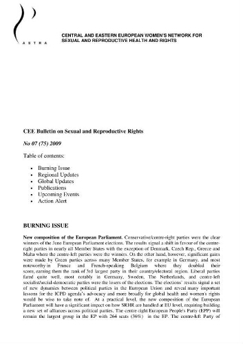 CEE Bulletin on sexual and reproductive rights [2009], 7 (75)