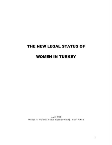 The new legal status of women in Turkey