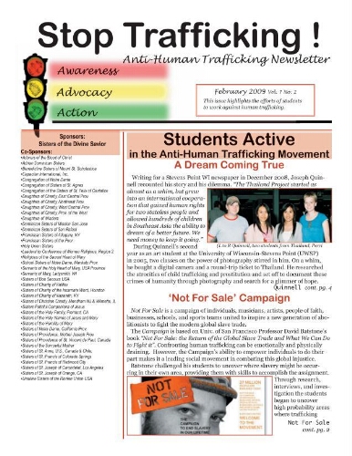 Stop trafficking! Anti-human trafficking newsletter [2009], 2 (Feb)