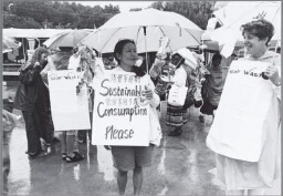 Tijdens de wereldvrouwenconferentie in Beijing worden vele acties gevoerd, door vele organisaties 1995