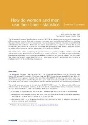 How do women and men use their time - statistics