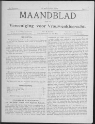 Maandblad van de Vereeniging voor Vrouwenkiesrecht  1900, jrg 4, no 9 [1900], 9