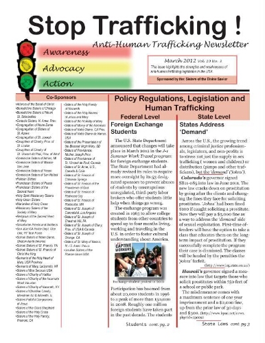 Stop trafficking! Anti-human trafficking newsletter [2012], 3 (March)