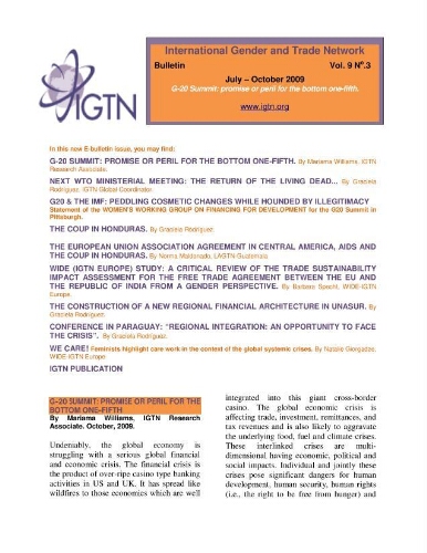 International Gender and Trade Network [2009], 3 (Jul-Oct)