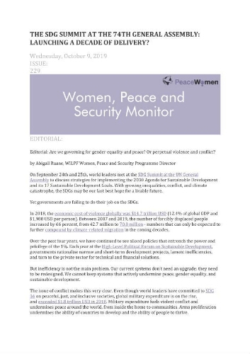 Women, Peace and Security [2019], 229