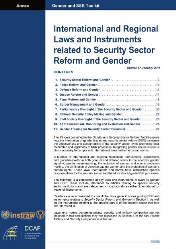International and regional laws and instruments related to Security Sector Reform and Gender