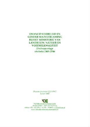 Emancipatiebeleid en gender mainstreaming bij het ministerie van Landbouw, Natuur en Voedselkwaliteit