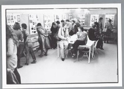 Opening K10, medewerkers van LOVER, IDC, IAV SVBK en genodigden. 1982